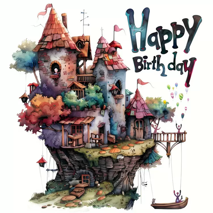 Gothic architecture Fantasy castle Imaginary world Happy Birthday Fiction art