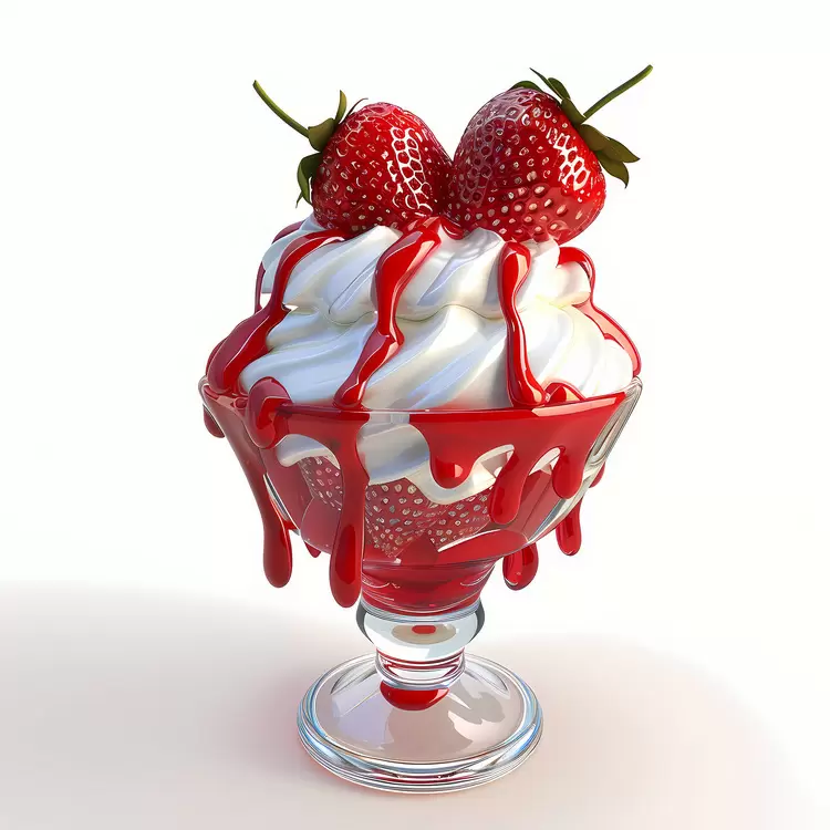 White Spoon Sweet Red Whipped cream