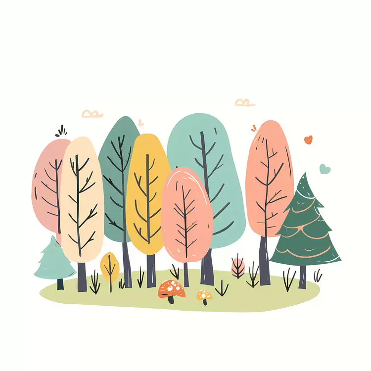 Woods Colors of autumn Forest Nature