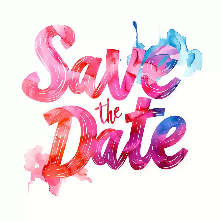 wedding anniversary save the date card celebration invite bridal party watercolor design