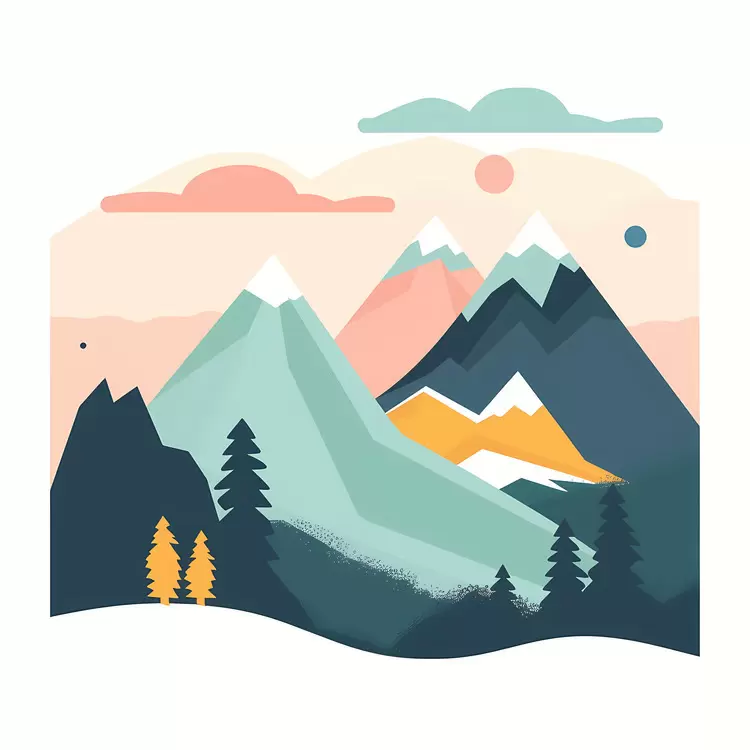 forests mountains landscapes scenery winter