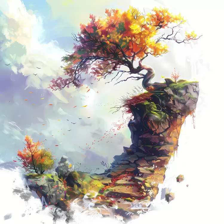 Landscape HDR Fantasy Waterfall Realistic