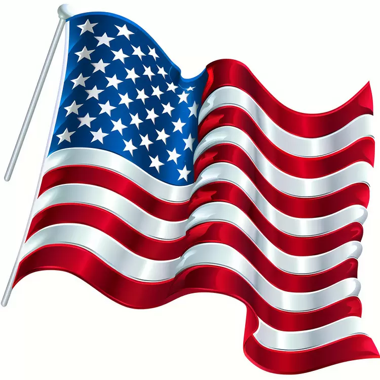 patriotic american flag 4th Of July waving