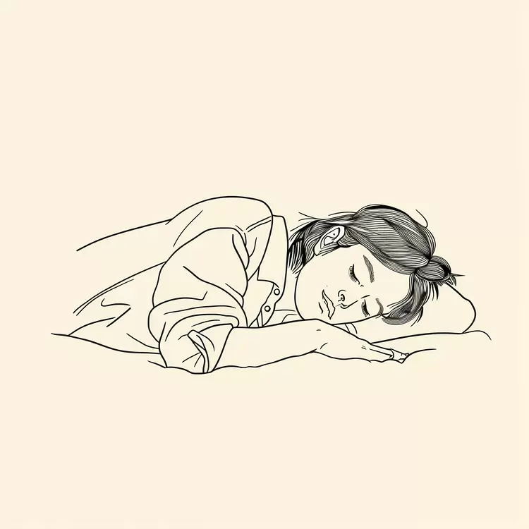 relaxed delicate head on hand eyes closed serene