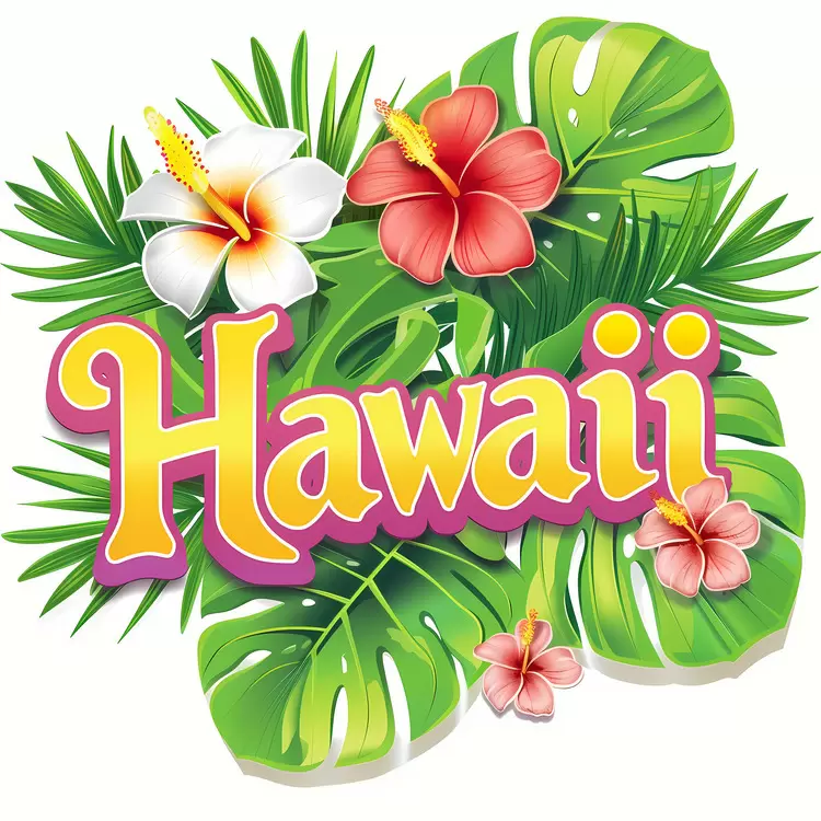 floral yellow green tropical print white