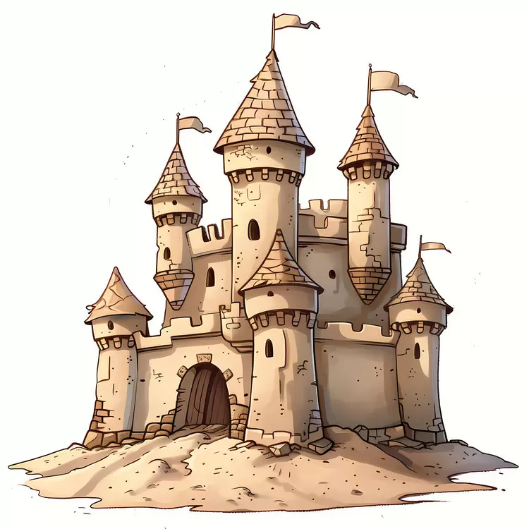 Miniature Tower Childish Fantasy sand castle
