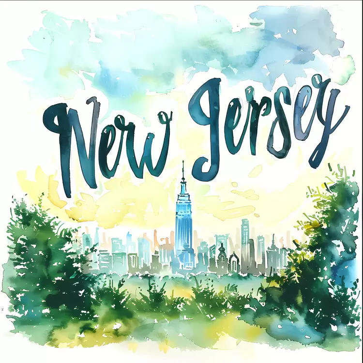 Watercolor Answer Skyline cityscape