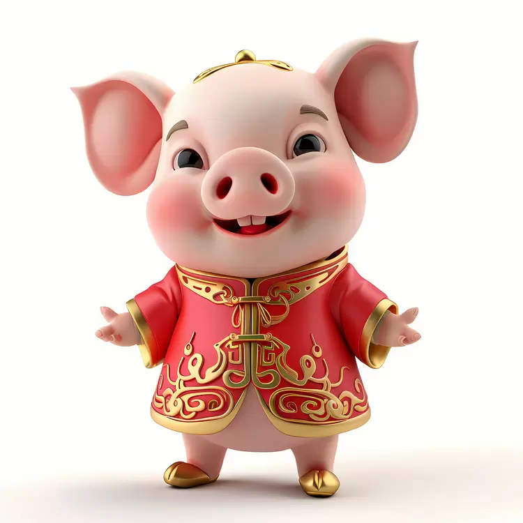 Pig Dress Clothing style Red outfit Chinese Zodiacs