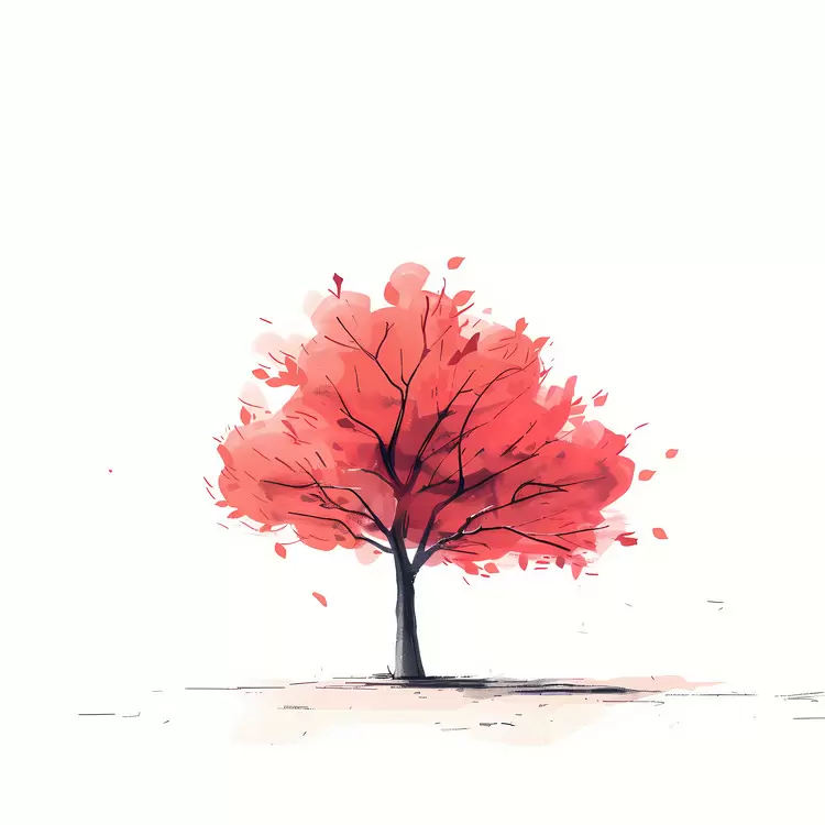 Colorful Maple Tree Nature Landscape Red