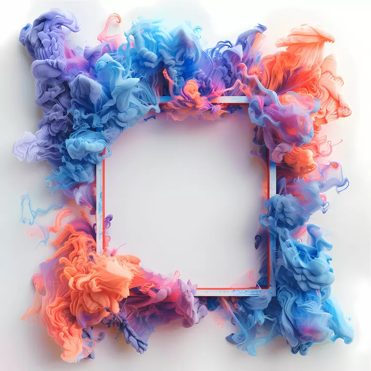 artistic colorful vibrant abstract frame
