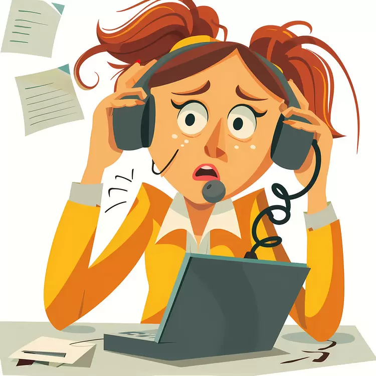 headset typing work desk paper