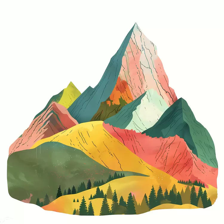 scenic landscapes landscape painting scenery hills nature illustration