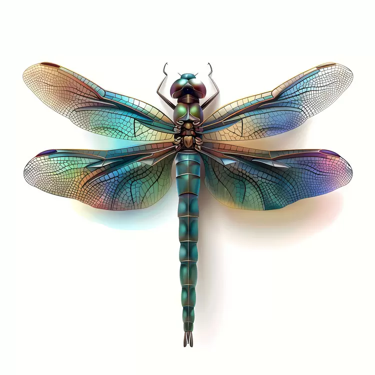 iridescent intricate waterborne insect colorful