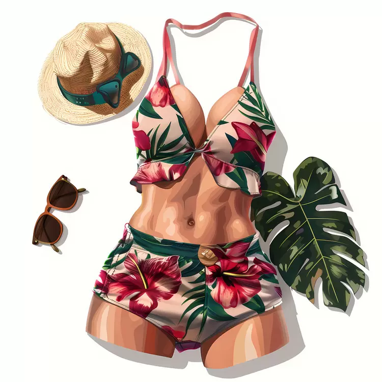 two piece outfit green sunglasses high waisted