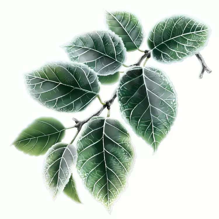 green leaves tree branch botanical flora watercolor