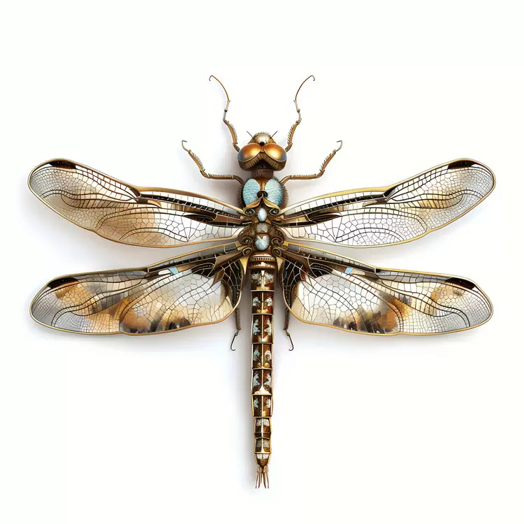 dragonfly whimsical delicate metallic detailed