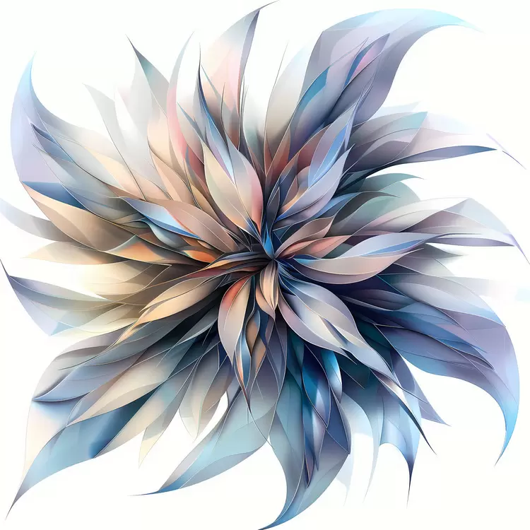 computer generated floral blue digital art abstract