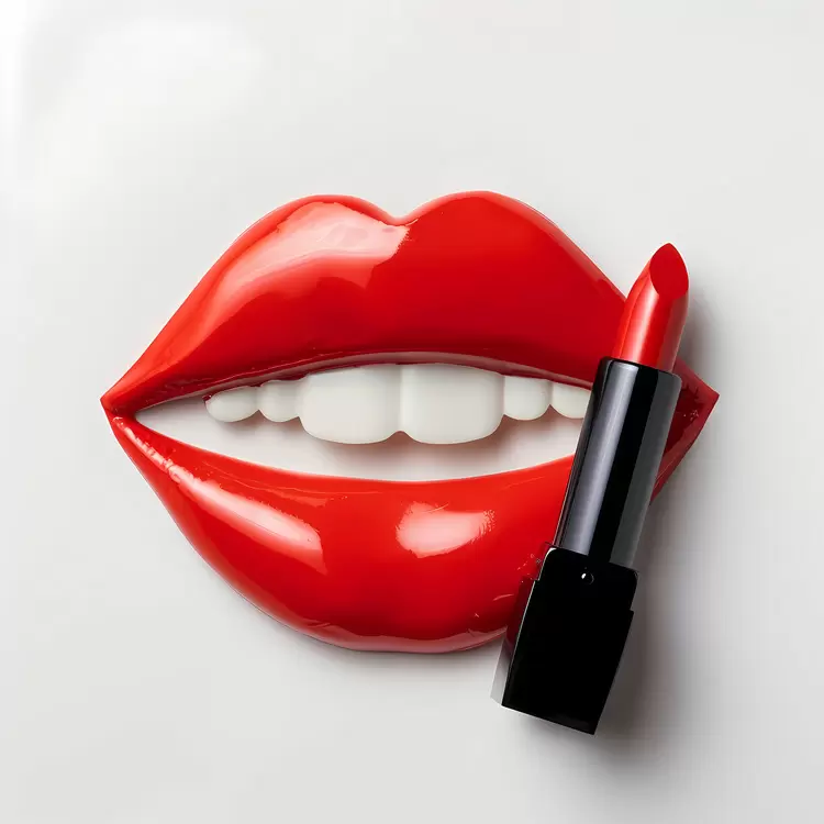 luscious lips bright red lips painted lips lip art smooch