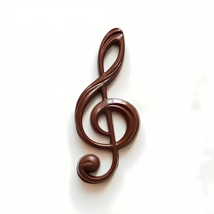 White Background Artistic music note Sculpture