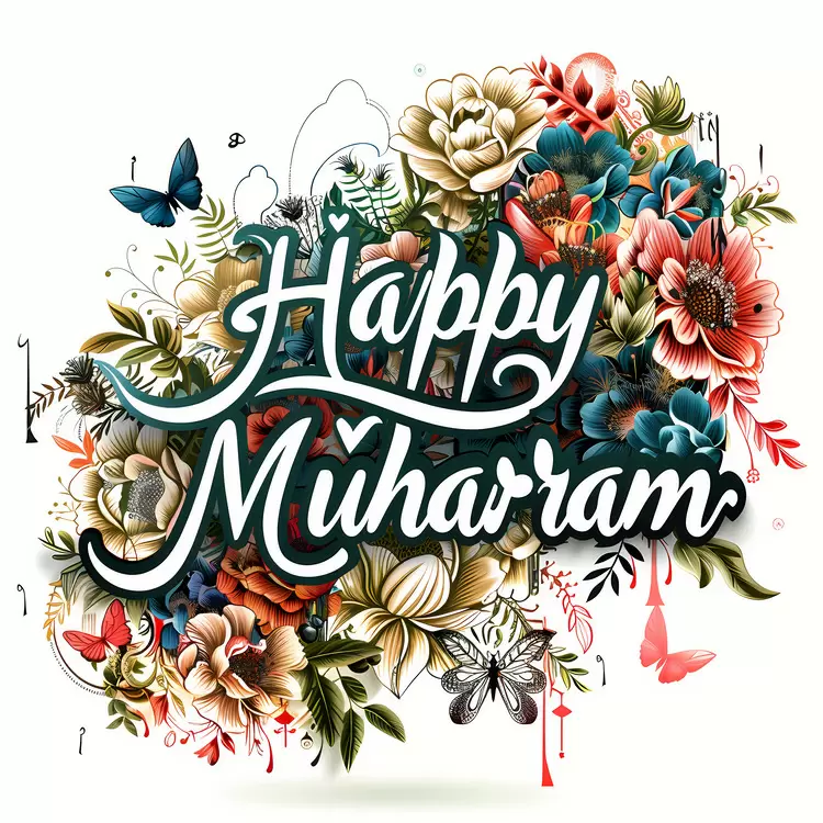 Happy Muharram eid islamic decorative celebration