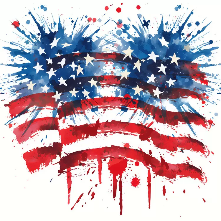 patriotic bubbles 4th Of July independence day stars and stripes