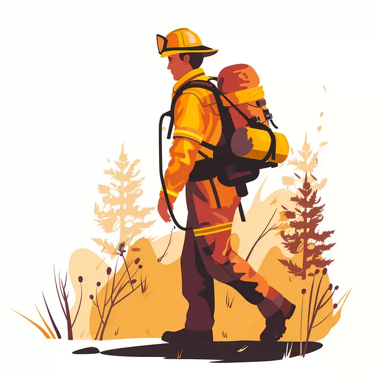 Wildland firefighter hiking gear fire station wildfire