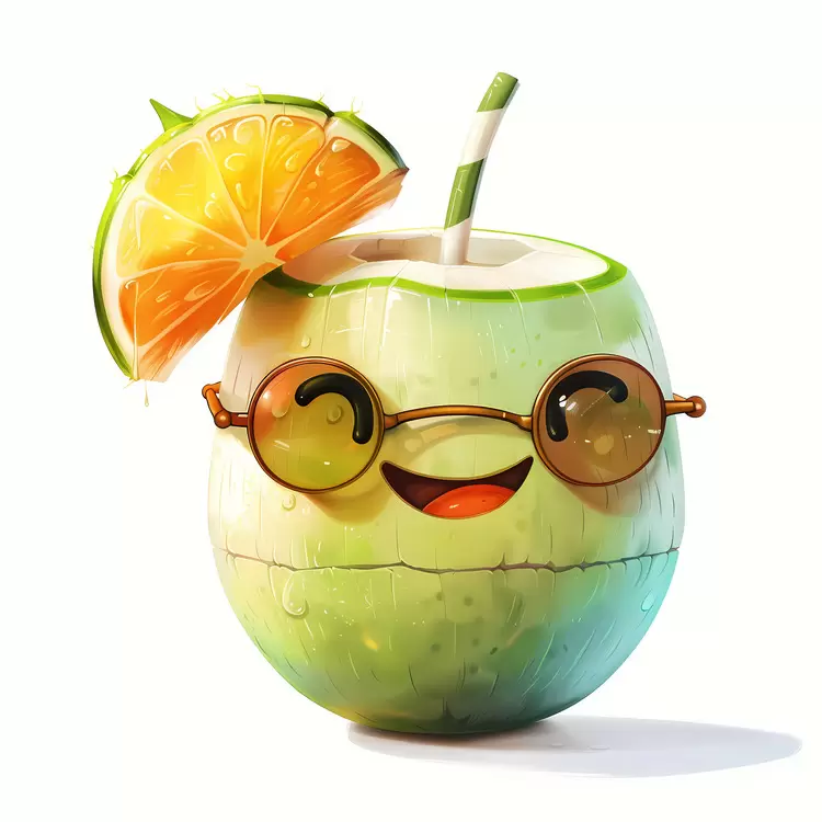 Sunglasses Coconut Shake Summer Whimsical Island