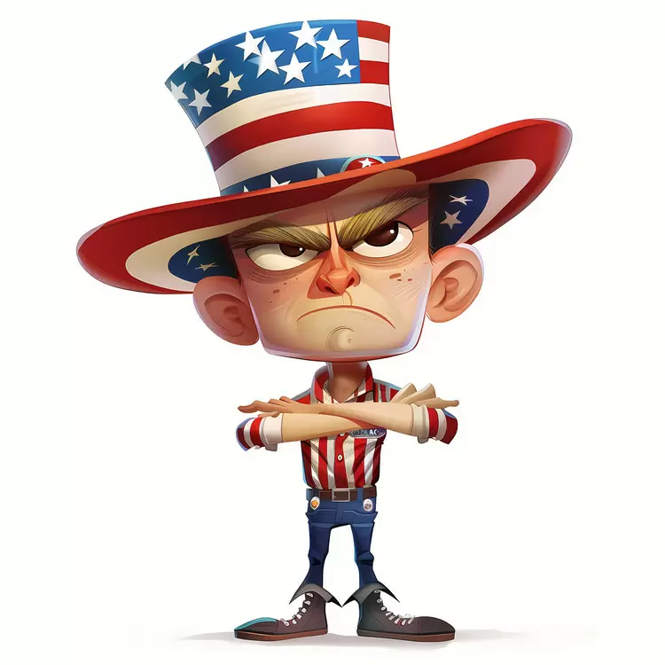 hat animation 4th Of July cartoon