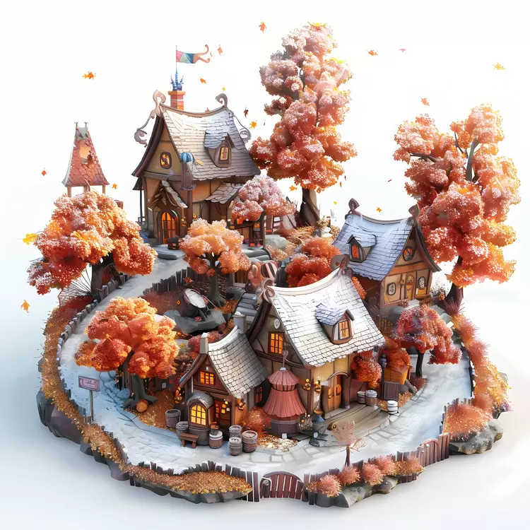 city Colors Gingerbread Village autumn