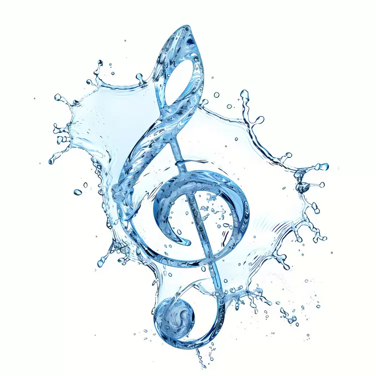 music note swirl fluid Water