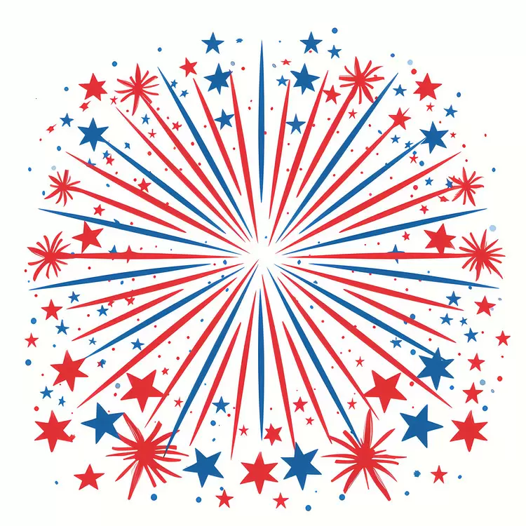 red white and blue americana firework patriotic 4th Of July