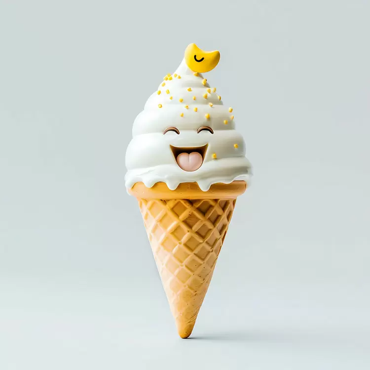yum froyo cone smiling ice cream