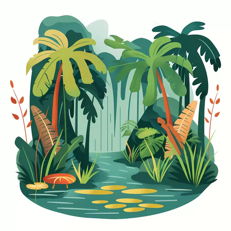 Ferns Palm trees Rainforest Jungle Mangrove