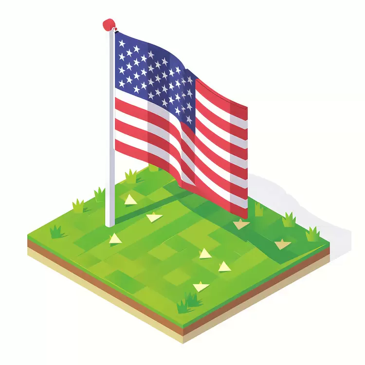 Small flag Flags of the United States Meadow