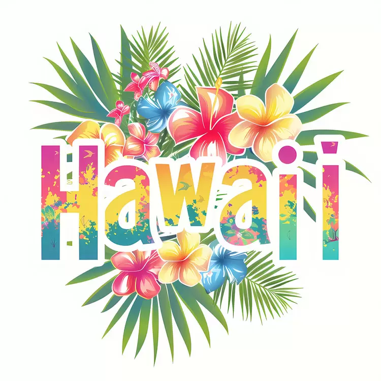 colorful hawaiian relaxing floral vacation