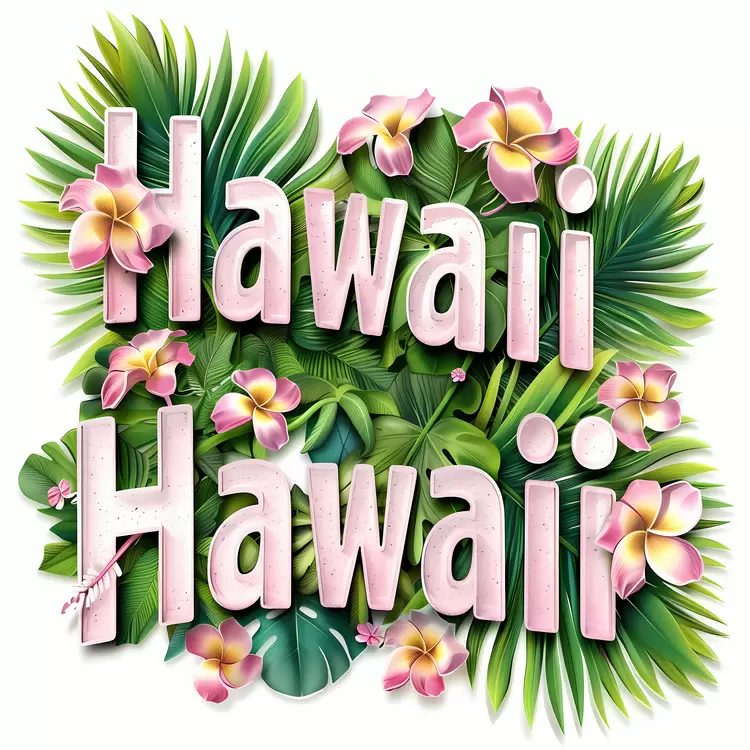 white background pink floral island hawaiian