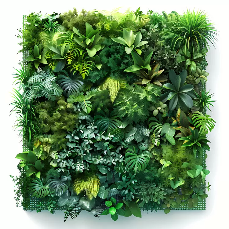 abundant plants tropical vegetation leafy