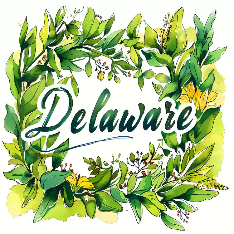 Fresh floral wreath Artistic floral wreath Watercolor illustration of a wreath Nature wreath Delaware