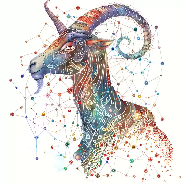 patterned stylized geometric giraffe artistic
