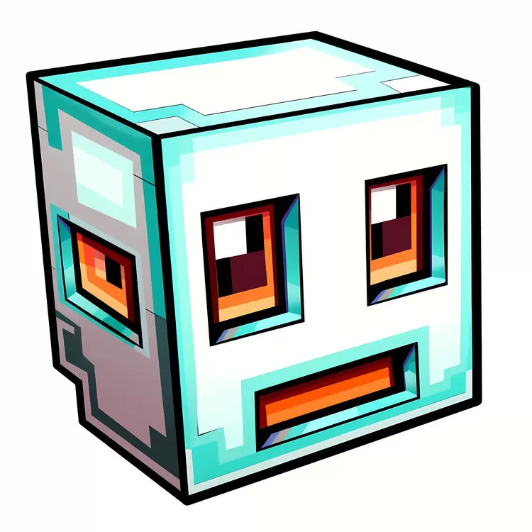 cartoon geometry dash square pixel art pixelated art