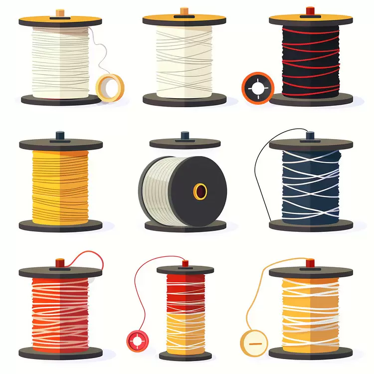 string reels thread needle bobbin spool pins