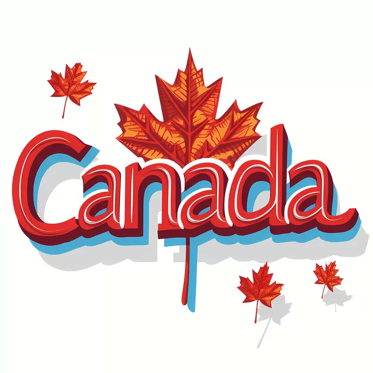 canadian landmarks maple leaves on white background maple tree Canada Day
