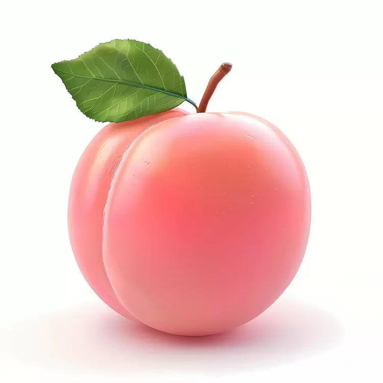 realistic organic computer graphics peach 3D rendering