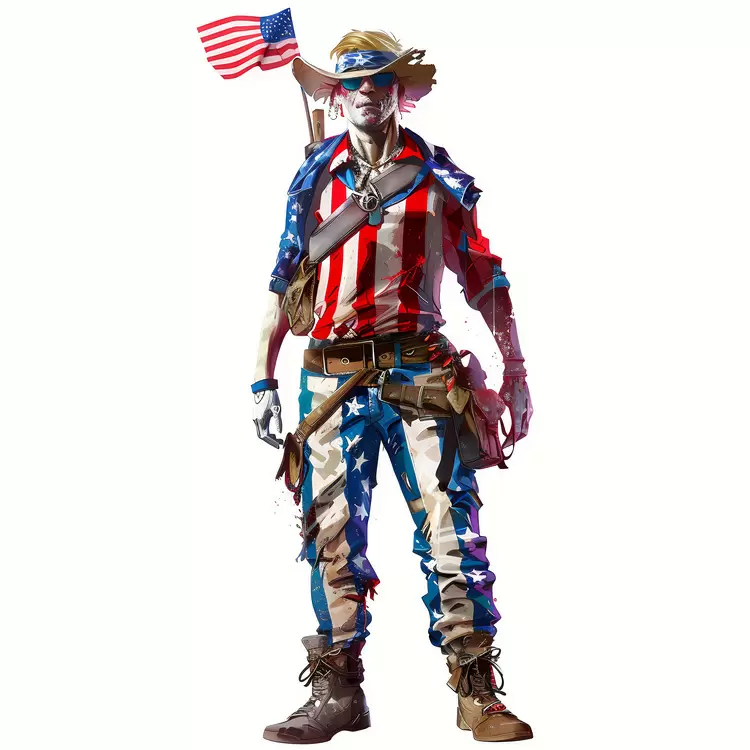 soldier flag dress up country style outfit