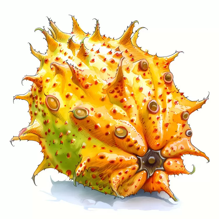 Round Juicy Fleshy Spiky Bright
