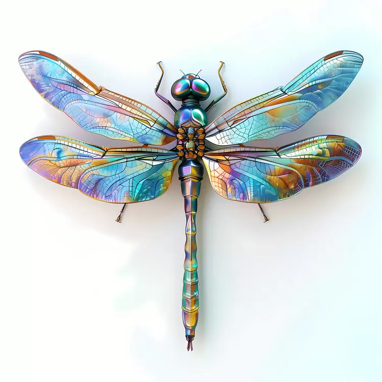 body glistening dragonfly iridescent metallic