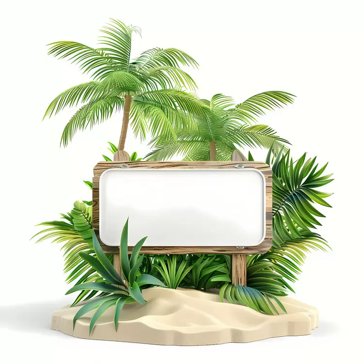 poster display island advertising vacation