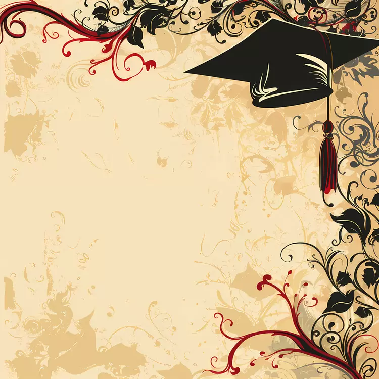 elegant appearance ornate design old background old school graduation cap