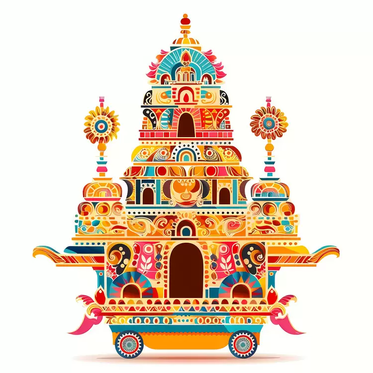temple colorful artwork ornate decoration
