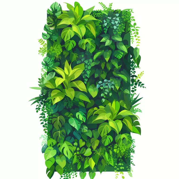 Vertical Garden Jungle wallpaper Leaf wallpaper Leafy plants Plant wallpaper